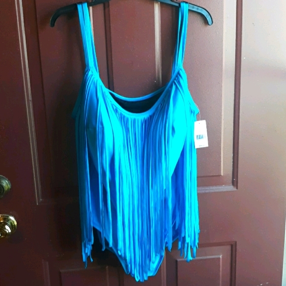 Inches Away Other - Blue Fringe bathing suit swim size 22